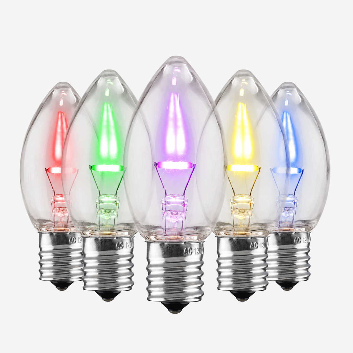 *Clearance* GLASS C9 LED Filament Bulbs | LED C9 Christmas Lights