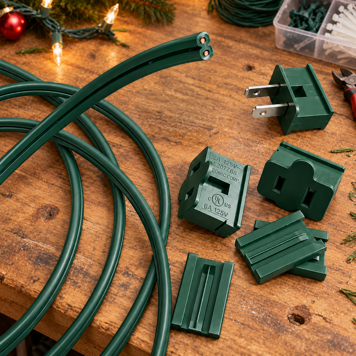 Green Bulk Blank Wire | SPT-2 Gauge (250ft Reels)