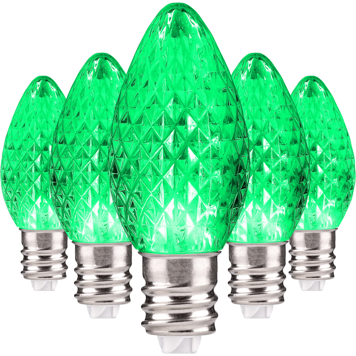 C7 LED Christmas Light Bulbs | Faceted