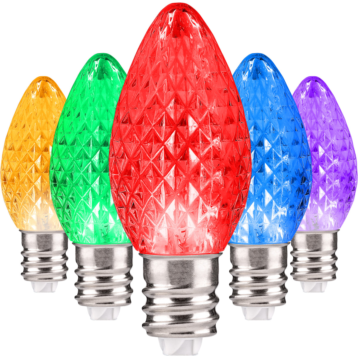 C7 LED Christmas Light Bulbs | Faceted