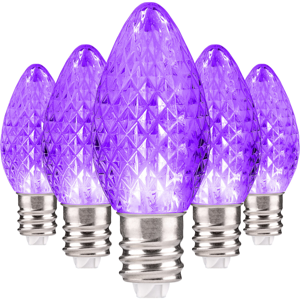 C7 LED Christmas Light Bulbs | Faceted