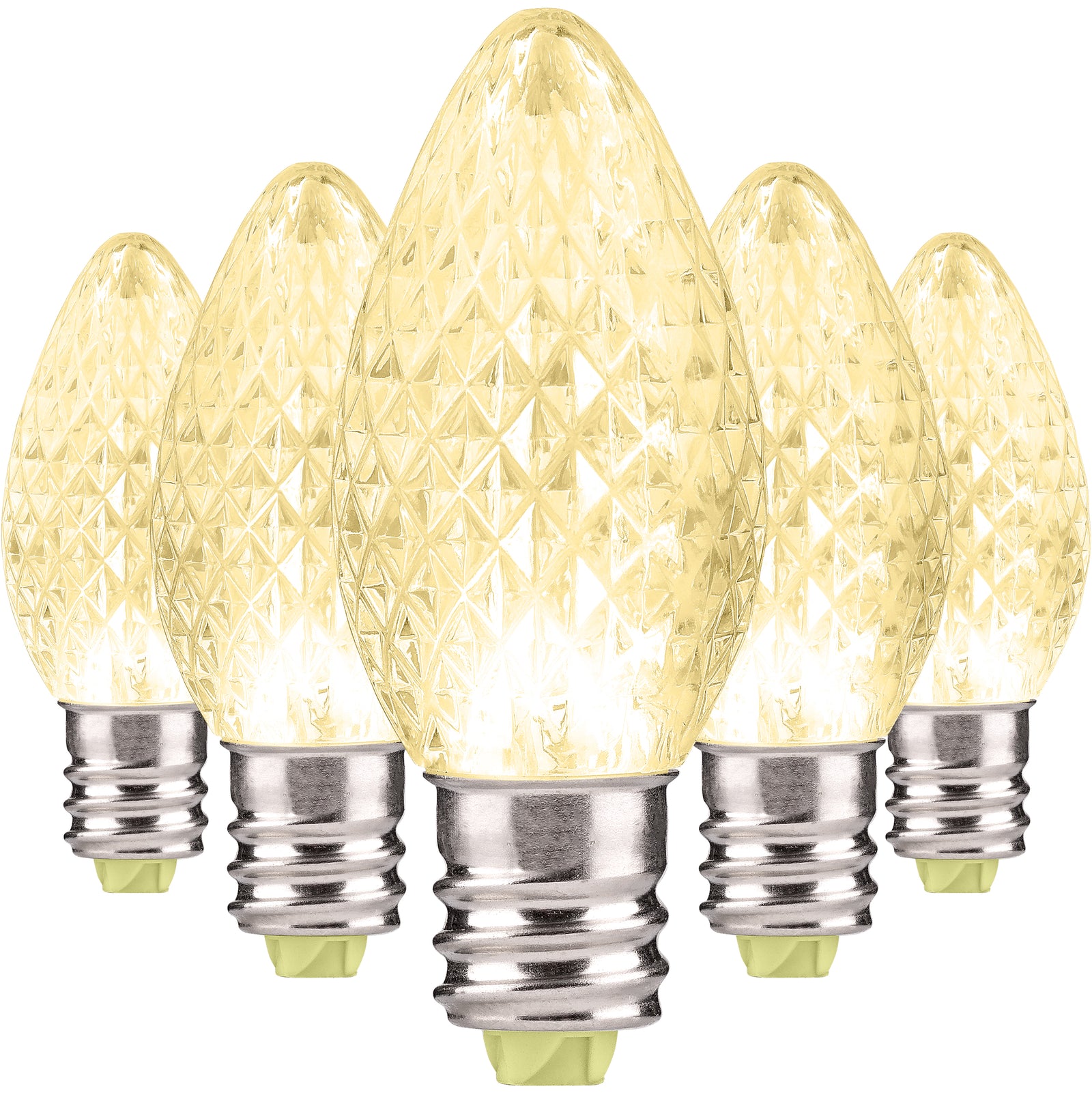 C7 LED Christmas Light Bulbs | Faceted