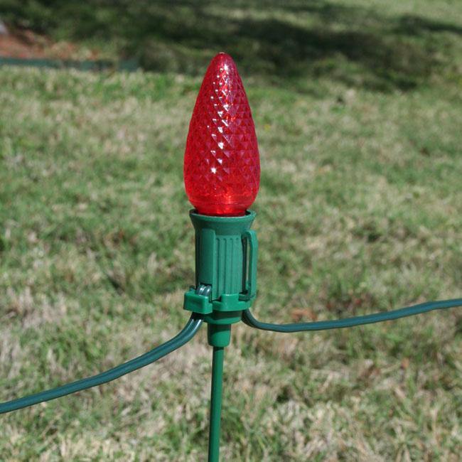 Universal 15" Christmas C9 & C7 Light Stake For Ground & Pathway Lights - HLO Lighting
