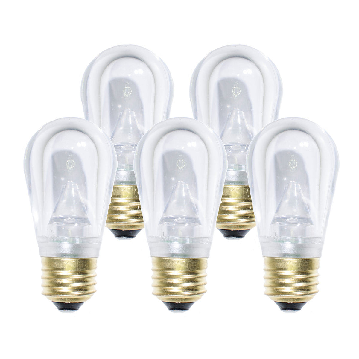 S14 LED Festive Bulbs | Smooth | E26 Base - Large Bulbs Fit Standard Lamp Sockets