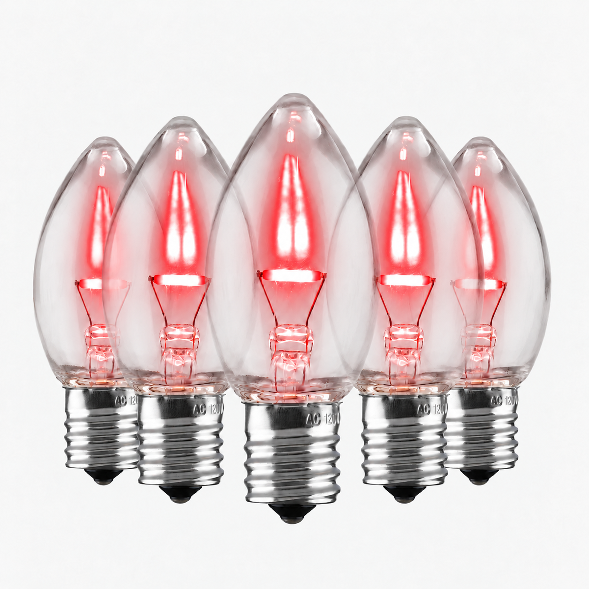 *Clearance* GLASS C9 LED Filament Bulbs | LED C9 Christmas Lights