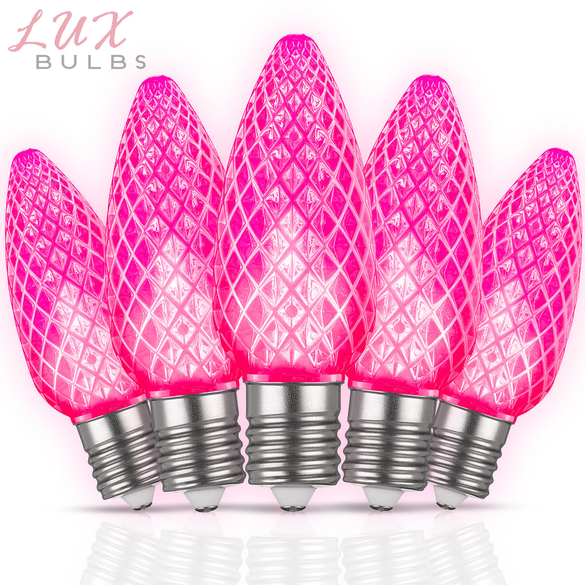 C9 LUX LED Christmas Light Bulbs | Faceted Pro Series
