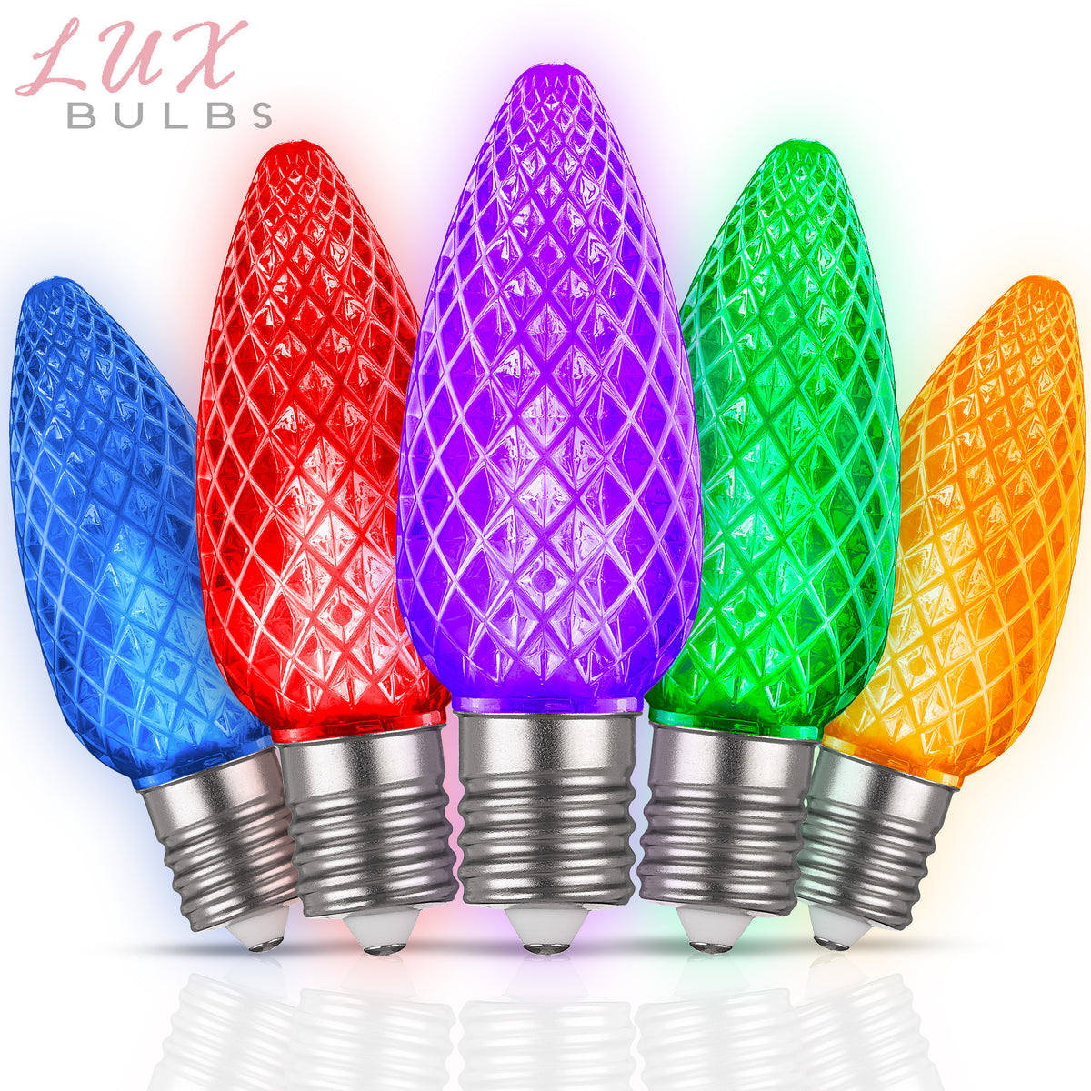C9 LUX LED Christmas Light Bulbs | Faceted Pro Series