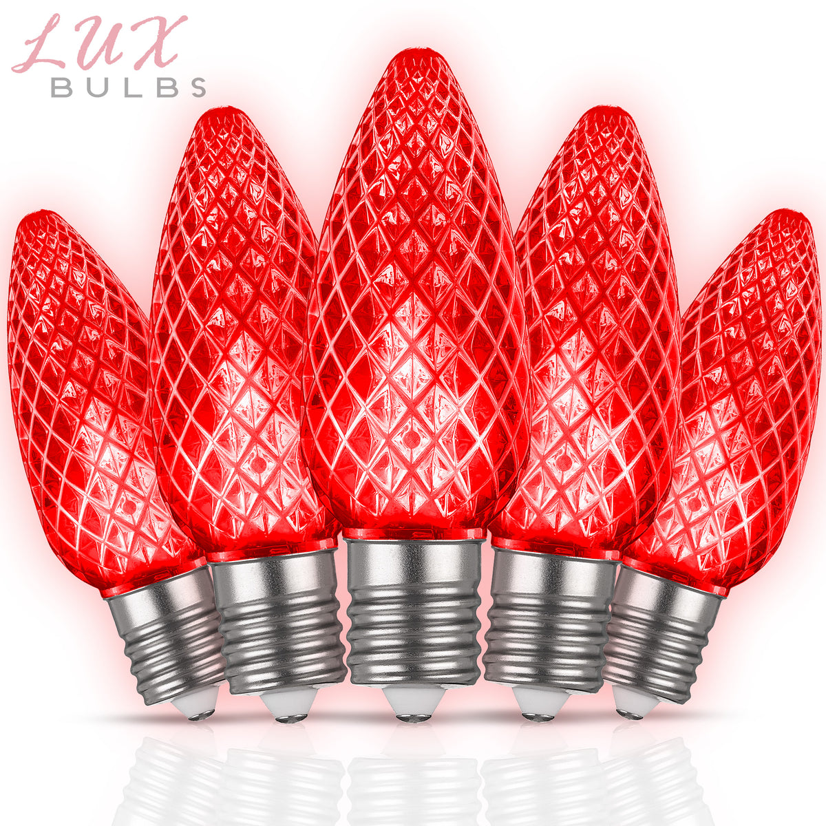 C9 LUX LED Christmas Light Bulbs | Faceted Pro Series