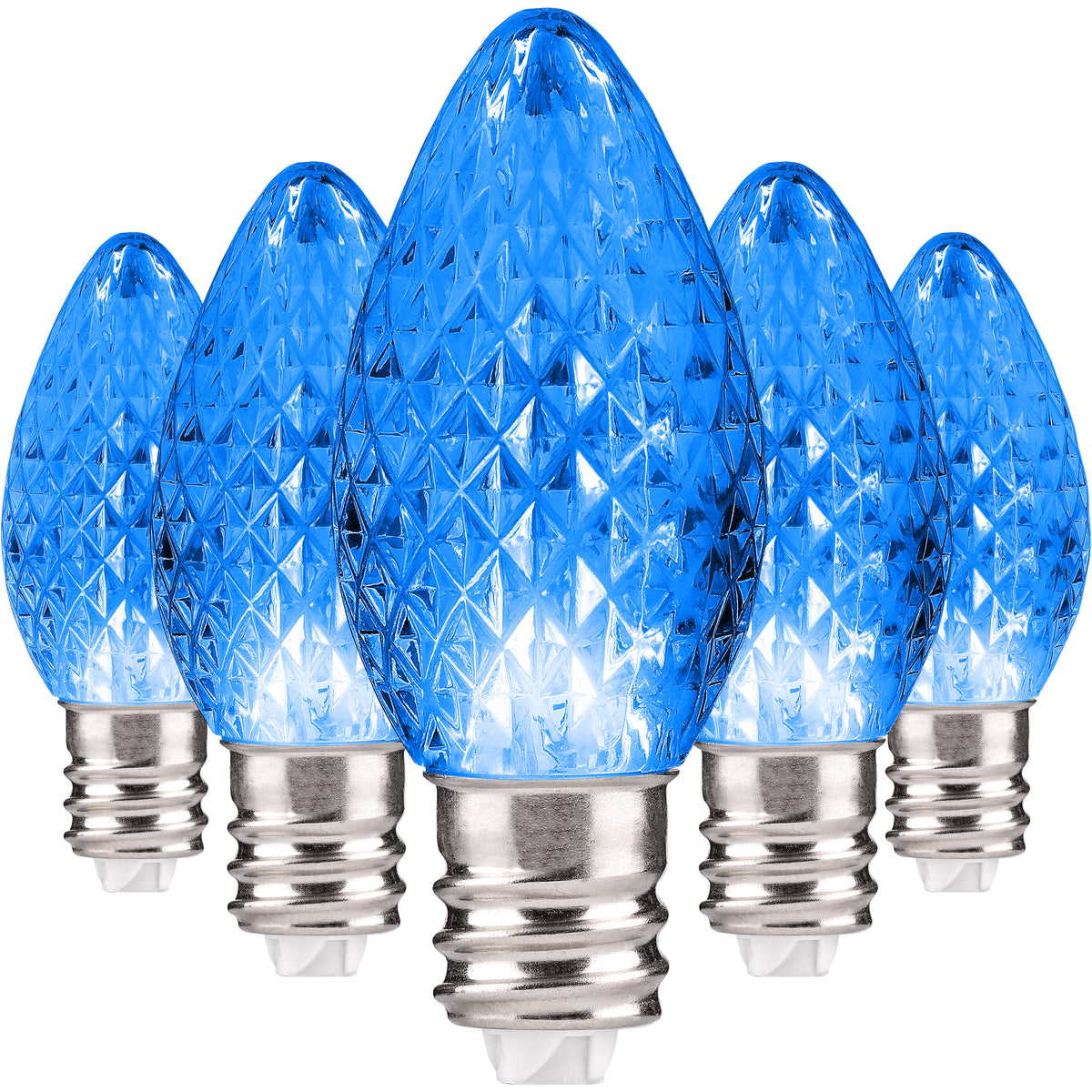 C7 LED Christmas Light Bulbs | Faceted
