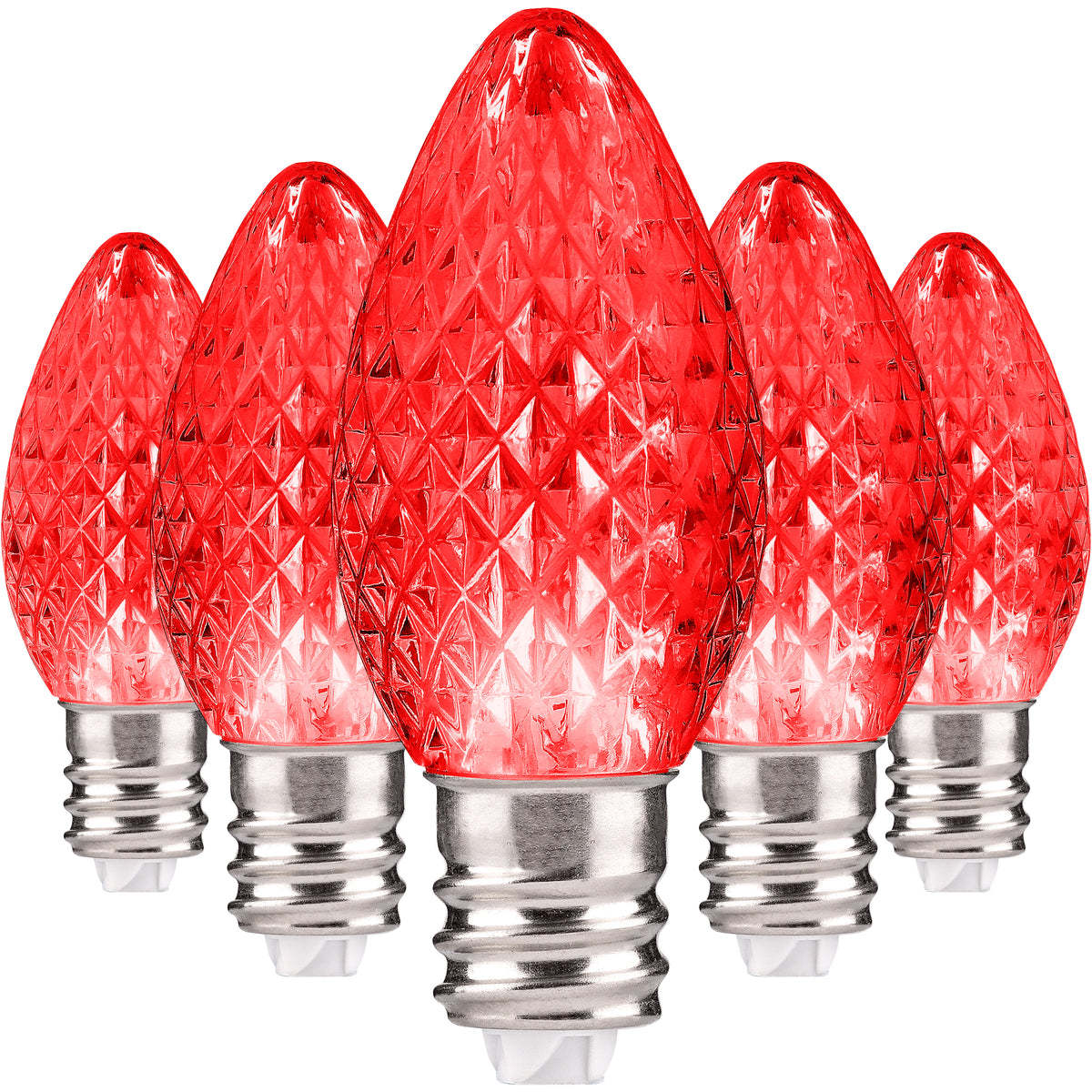 C7 LED Christmas Light Bulbs | Faceted