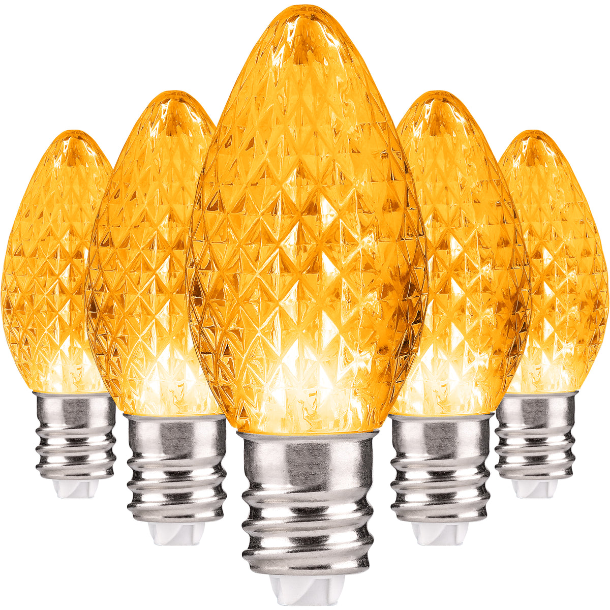 C7 LED Christmas Light Bulbs | Faceted