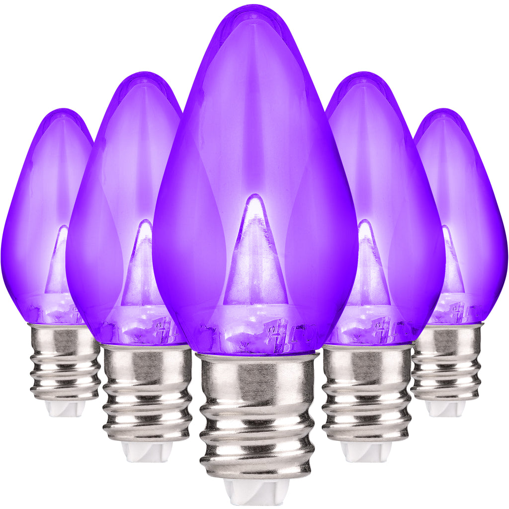 C7 LED Christmas Light Bulbs Smooth HLO Lighting