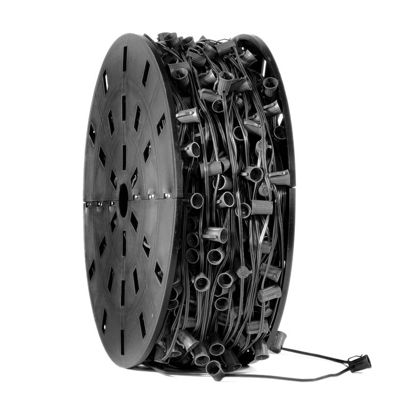 C7 Light Stringer Bulk Spool | E12 Sockets | SPT-1 Wire | 1000 Feet