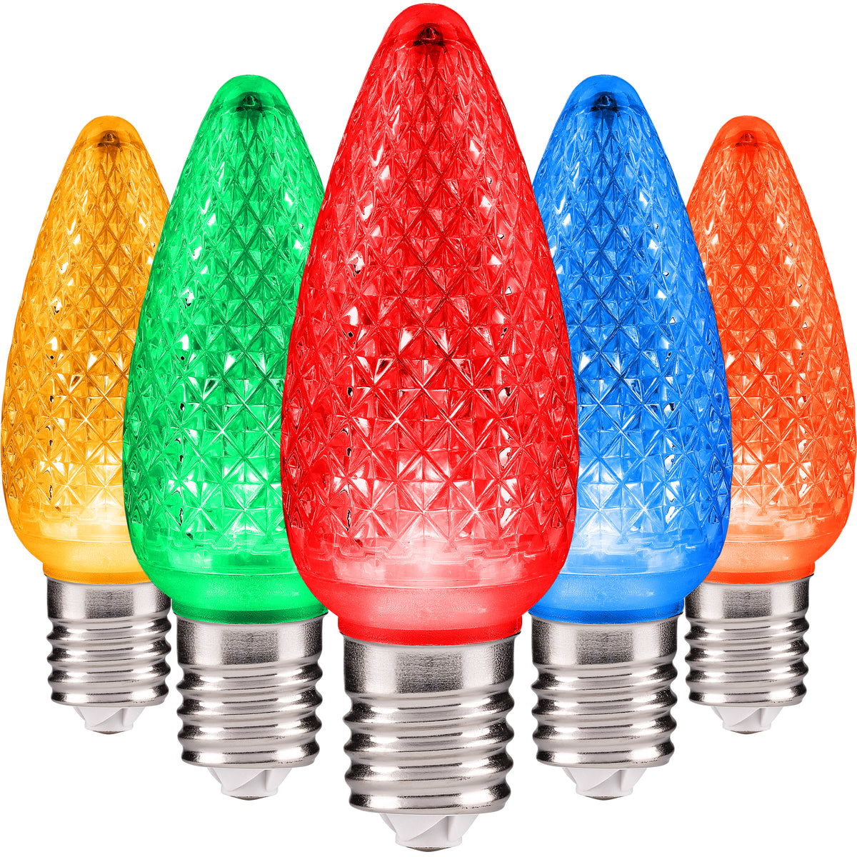 C9 LED Christmas Light Bulbs | Faceted