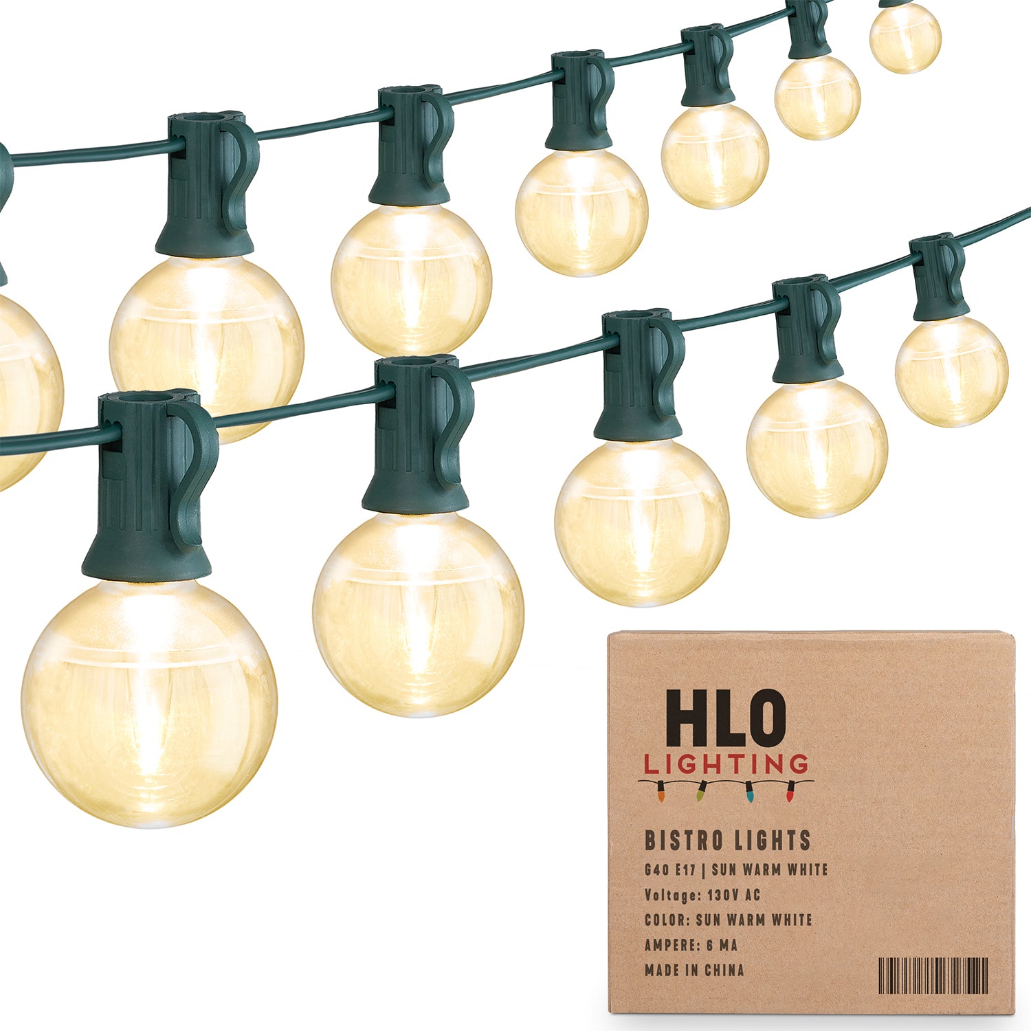 G40 Bistro Light Strings | C7 LED Bulbs