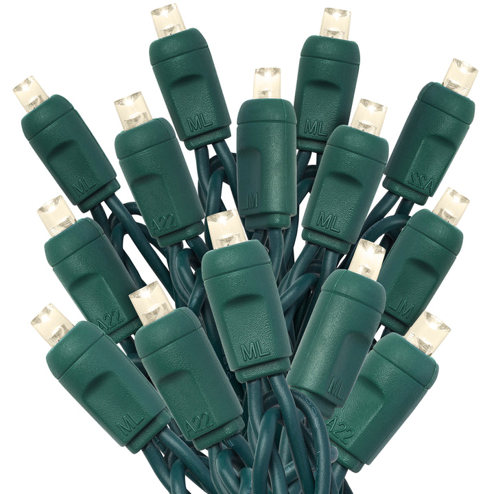 5mm LED Mini Christmas Light Strings | Wide-Angle Christmas Light Bulbs