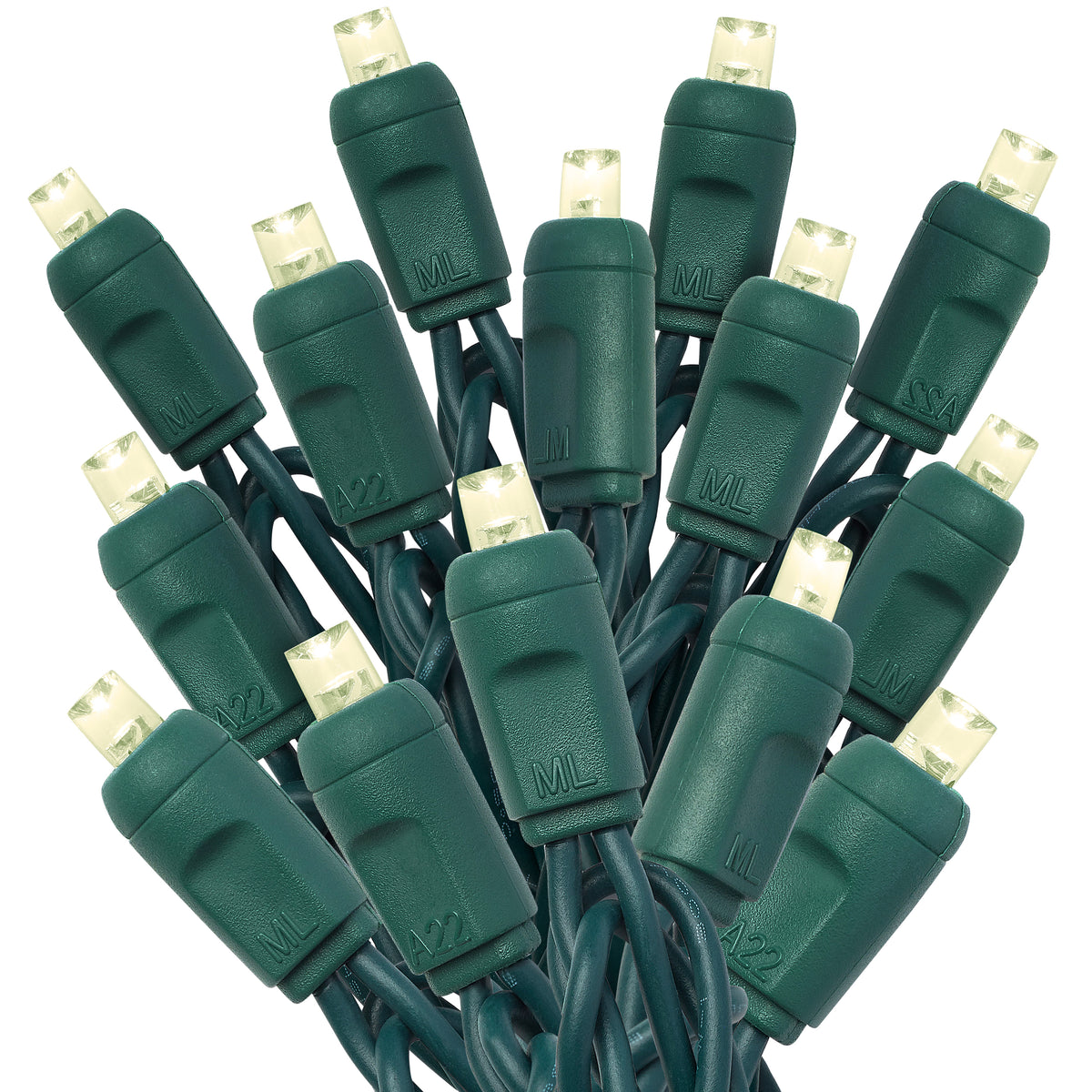 5mm LED Mini Christmas Light Strings | Wide-Angle Christmas Light Bulbs